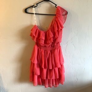 *New With Tags*Coral One Shoulder Dress